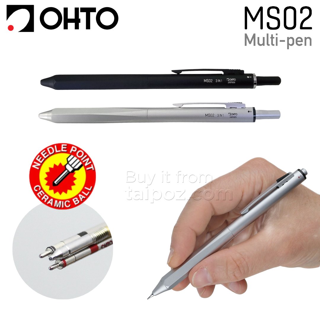 Bút bấm đa năng Ohto MS02 3-in-1